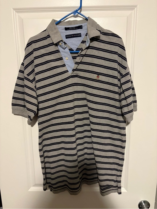 Tommy Hilfiger Other - Vintage Y2K Tommy Hilfiger Beige Polo with Black Stripes